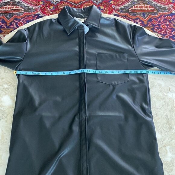 NWT Retrod Vegan Leather Coat Dress - Picture 14 of 15